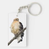 Red Schulter Hawk Schlüsselanhänger (Rückseite)
