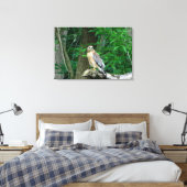Red Schulter Hawk Wrapped Canvas Print Leinwanddruck (Insitu (Schlafzimmer))