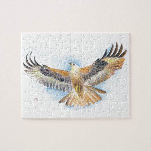Red Schwanz Hawk Art Puzzle (Horizontal)