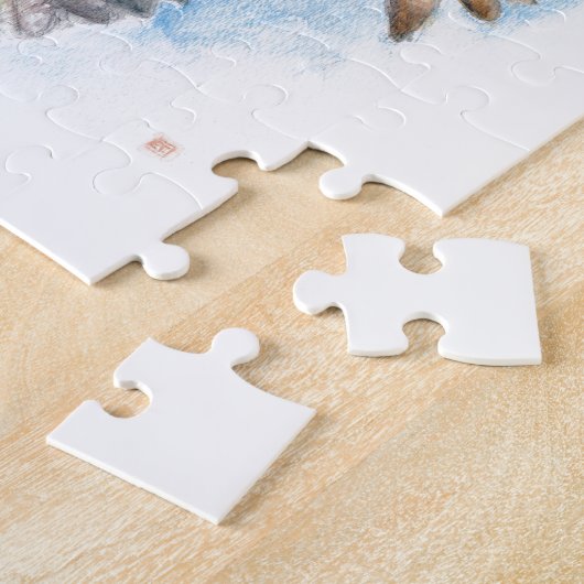 Red Schwanz Hawk Art Puzzle (Seite)