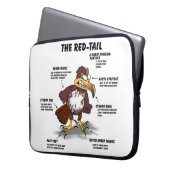 Red-Schwanz Hawk Cartoon Laptopschutzhülle (Vorderseite Links)