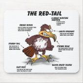 Red-Schwanz Hawk Cartoon Mousepad (Vorne)