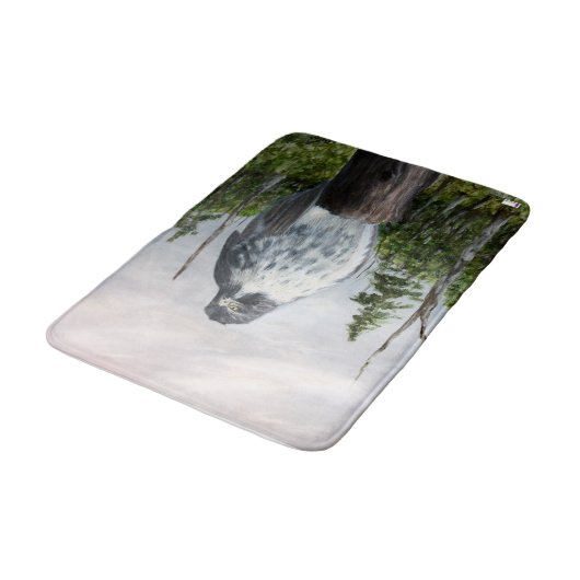 Red Schwanz Hawk Custom Medium Bath Mat Badematte (Schrägansicht)