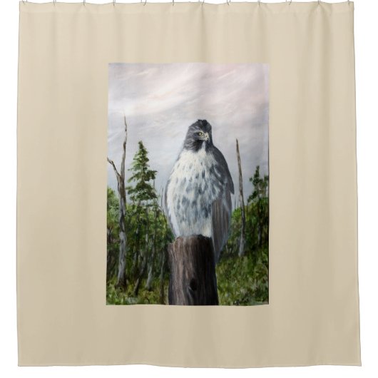 Red Schwanz Hawk Duschvorhang (Vorderseite)