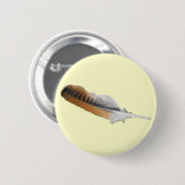 Red-Schwanz Hawk feather Button (Vorne & Hinten)