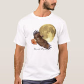 Red Schwanz Hawk & Full Moon Wildlife Shirt (Vorderseite)