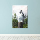 Red Schwanz Hawk Leinwanddruck (Insitu (Holzboden))