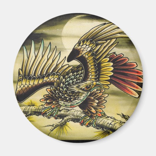 "Red Schwanz Hawk" Magnet (Vorne)
