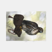 Red-Schwanz Hawk on Glove Fleecedecke (Vorderseite (Horizontal))