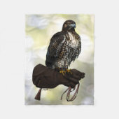 Red-Schwanz Hawk on Glove Fleecedecke (Vorderseite)