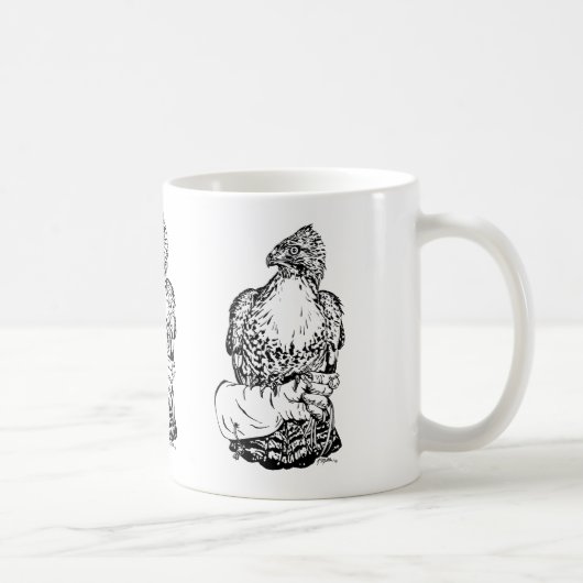 Red-Schwanz Hawk on Glove Kaffeetasse (Rechts)