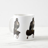 Red-Schwanz Hawk on Glove Kaffeetasse (Vorderseite Links)