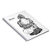 Red-Schwanz Hawk on Glove Notizblock (Rechte Seite)