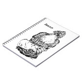 Red-Schwanz Hawk on Glove Notizblock (Linke Seite)