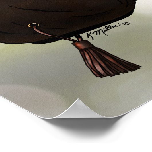 Red-Schwanz Hawk on Glove Poster (Ecke)