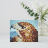 Red-Schwanz Hawk Textilien Postkarte (Stehend Vorderseite)