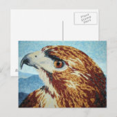 Red-Schwanz Hawk Textilien Postkarte (Vorne/Hinten)
