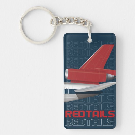 Red Schwanzes Airliner Schlüsselanhänger (Vorderseite)