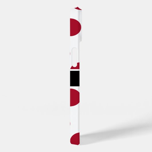 Red Schwarz-weiß Big Polka Dot Monogram Case-Mate iPhone Hülle (Rückseite / Rechts)