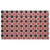 Red Schwarz-weiß Checkered Fleur-de-lis-Design Stoff (Fat Quarter (45,7 x 55,9 cm))