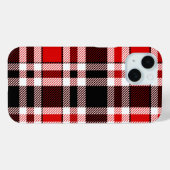 Red Schwarz-weiß Flannel Tartan Muster Case-Mate iPhone Hülle (Rückseite (Horizontal))