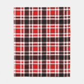 Red Schwarz-weiß Flannel Tartan Muster Fleecedecke (Vorderseite)