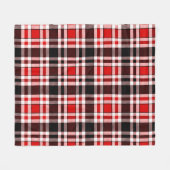 Red Schwarz-weiß Flannel Tartan Muster Fleecedecke (Vorderseite (Horizontal))