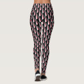 Red Schwarz-weiß Gray Pattern Leggings (Rückseite)
