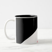 Red Schwarz-weiß Gray Pattern Zweifarbige Tasse (Links)