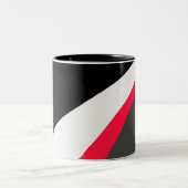 Red Schwarz-weiß Gray Pattern Zweifarbige Tasse (Mittel)