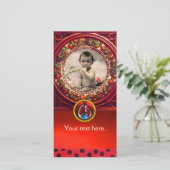 RED SCHWARZ-WEISS LADYBUG BABY SHOWY FOTOVORLAGE (Stehend Vorderseite)