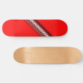 Red Schwarz-weiß Modern Funky 4Jess Skateboard (Horizontal)