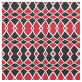 Red Schwarz-weiß Op Art Mosaic Geometric Muster Stoff (Muster)