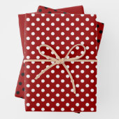 Red Schwarz-weiß Polka Dot Pattern Geschenkpapier Set (Beispiel)