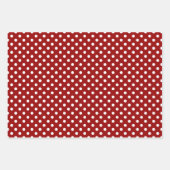 Red Schwarz-weiß Polka Dot Pattern Geschenkpapier Set (Vorderseite)