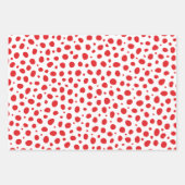 Red Schwarz-weiß Polka Dots Pattern Geschenkpapier Set (Vorderseite 2)