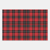 Red Schwarz-weiß Tartan Buffalo Kariert Trendy Geschenkpapier Set (Vorderseite 3)