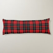 Red Schwarz-weiß Tartan Buffalo Kariert Trendy Seitenschläferkissen (Rückseite)