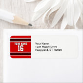 Red Schwarz-weiß Team Jersey Name (Insitu)