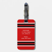 Red Schwarz-weiß Team Jersey Name Gepäckanhänger (Rückseite vertikal)