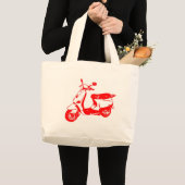 Red Scooter Jumbo Stoffbeutel (Vorderseite (Produkt))