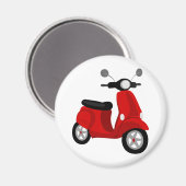 Red Scooter Magnet (Vorderseite/Rückseite)