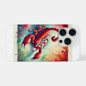 Red Scorpion 061124AREF150 - Watercolor iPhone Hülle (Rückseite (Horizontal))