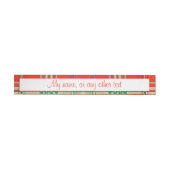 RED SCOTT TARTAN 1"x7.25" Echt große Labels (Person)