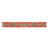 RED SCOTT TARTAN 3" Breitseitiges Satinband (Vorderseite)