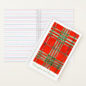 RED SCOTT TARTAN 5.5x8.5 SpiralNotebook Notizblock (Innen)