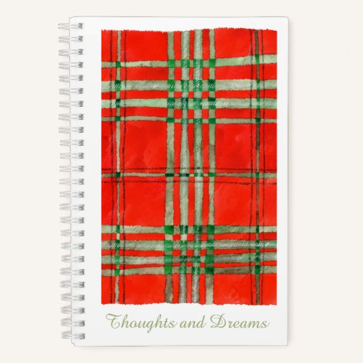 RED SCOTT TARTAN 5.5x8.5 SpiralNotebook Notizblock (Vorderseite)