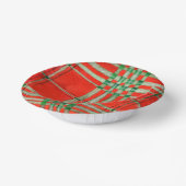 RED SCOTT TARTAN 7" Papierboxen Pappteller (Gewinkelt)