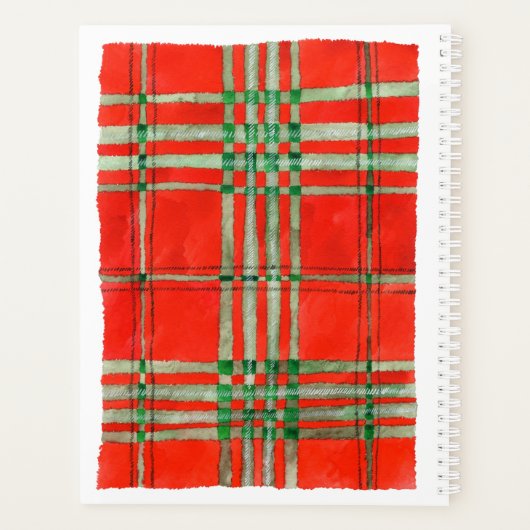 RED SCOTT TARTAN 8.5x11 Planer / Kalender (Rückseite)