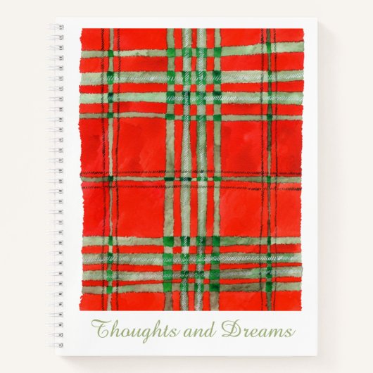 RED SCOTT TARTAN 8.5x11 Spiral Notebook Notizblock (Vorderseite)